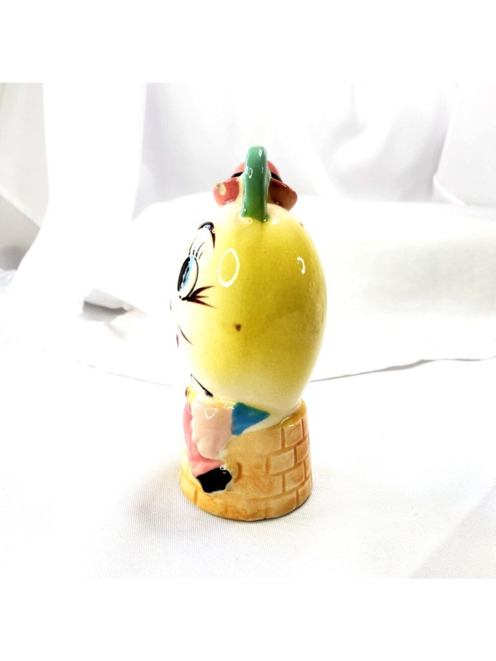 VTG Anthropomorphic Humpty Dumpty Ceramic Pepper Shaker Replacement Japan 1950s - Picture 5 of 10